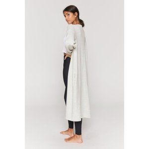 Spiritual Gangster Slim Sleeve Cardi Gray Duster